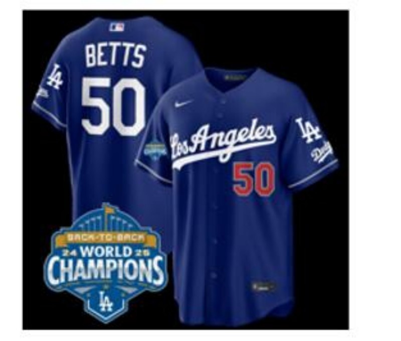 Men Los Angeles Dodgers #50 Betts blue Game 2026 Nike MLB Jersey 04080006->->MLB Jersey